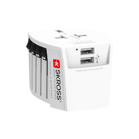 MUV USB (2xA) Compacte 2-polige wereldreisadapter | 1 stuks - SKR1302960