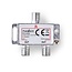 CATV-Splitter | 5 - 1000 MHz | Tussenschakeldemping: 4.2 dB | Outputs: 2 | 75 Ohm | Zink