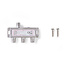 Satellietsplitter | 5 - 2400 MHz | 10.5 dB | Aantal ingangen: 1 | Outputs: 3 | Impedantie: 75 Ohm | Zink | Zilver