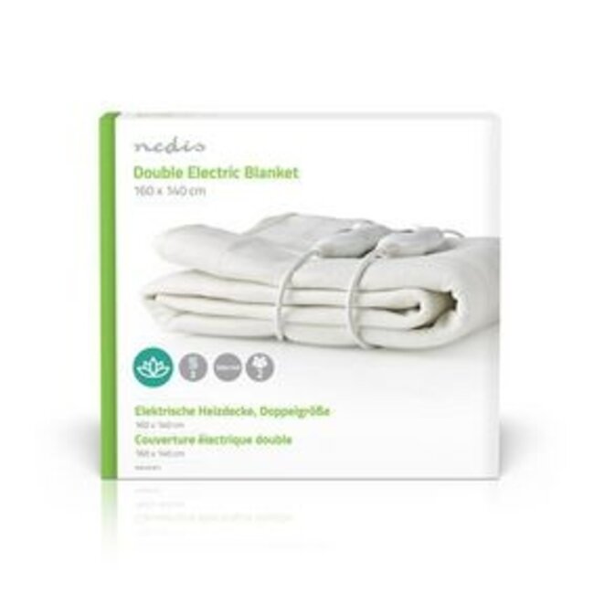 Elektrische Deken | Onderdeken | 2 Personen | 160 x 140 cm | 3 Warmte Standen | Wasmachinebestendig | Oververhittingsbeveiliging | Polyester