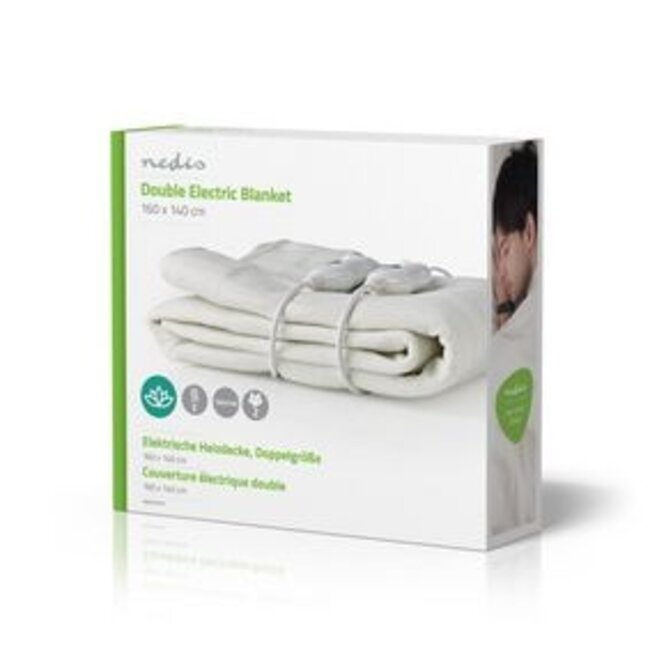 Elektrische Deken | Onderdeken | 2 Personen | 160 x 140 cm | 3 Warmte Standen | Wasmachinebestendig | Oververhittingsbeveiliging | Polyester