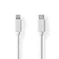 Lightning Kabel | USB 2.0 | Apple Lightning 8-Pins | USB-C™ Male | 480 Mbps | Vernikkeld | 1.00 m | Rond | PVC | Wit | Label