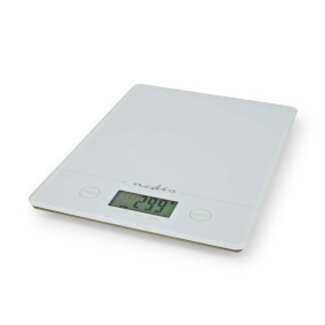 Nedis Keukenweegschaal | Digitaal | Glas / Kunststof | CR 2032 Batterij | Wit