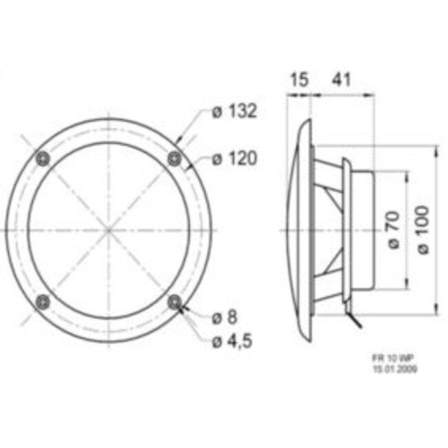 FR 10 WP - 4 Ohm (wit) - Zoutwaterbestendige 10 cm (4") full-range driver