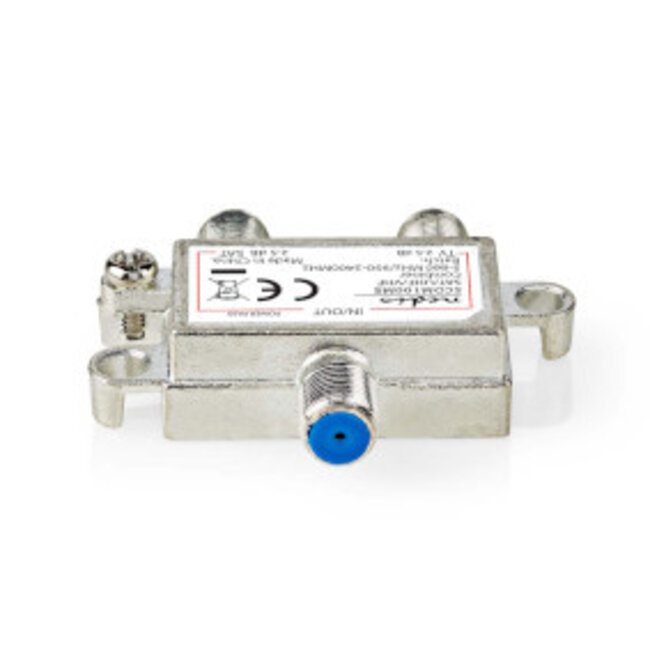 Satelliet-Combiner | 5-862 MHz | 950-2400 MHz | 75 Ohm | DC Power pass | Zink | Zilver