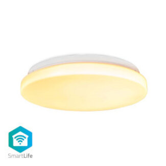 Nedis SmartLife Plafondlamp | Wi-Fi | RGB / Warm tot Koel Wit | Rond | Diameter: 260 mm | 1820 lm | 3000 - 6500 K | IP20 | Energieklasse: F | Android™ / IOS
