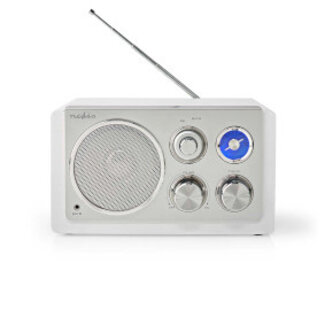 Nedis FM-Radio | Tafelmodel | FM | Netvoeding | Analoog | 15 W | Wit