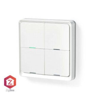 Nedis SmartLife Wandschakelaar | Zigbee 3.0 | Muurmontage | Android™ / IOS | Kunststof | Wit