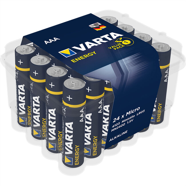 VARTA batterij Micro AAA, AM-4, LR 03, 1.5V, pak van 24