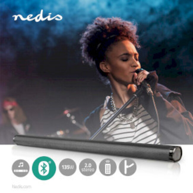 Soundbar | 2.0 | DSP-Programma's | 135 W | 1x 3,5 mm / 1x Coax Audio / 1x Optisch / 1x USB | 1x HDMI™ (met ARC) | Bluetooth® | Monteerbaar | Donkergrijs / Zwart