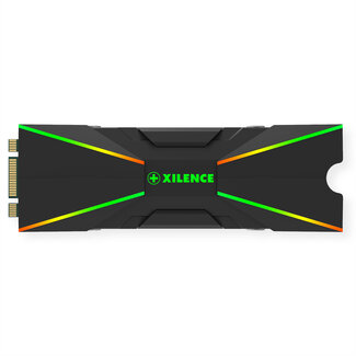 Xilence Xilence M2SSD.B.ARGB M.2 2280 SSD PCIe NVMe/SATA Koeler, 3PIN ARGB 5V, Passief