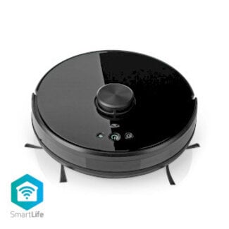 Nedis SmartLife Robotstofzuiger | Laser navigatie | Wi-Fi | Capaciteit opvangreservoir: 0.6 l | Automatisch opladen | Maximale gebruiksduur: 120 min | Zwart | Android™ / IOS