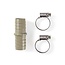 Verlengstuk met 2 Slangklemmen | 19 mm | 19 mm | Grijs / Metaal