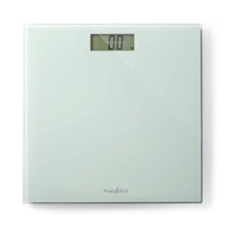 Nedis Personenweegschaal | Digitaal | Wit | Gehard Glas | Maximaal weegvermogen: 150 kg