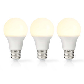 Nedis LED-Lamp E27 | A60 | 4.9 W | 470 lm | 2700 K | Warm Wit | Frosted | 3 Stuks