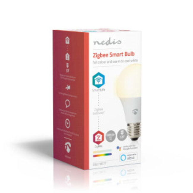 SmartLife Multicolour Lamp | Zigbee 3.0 | E27 | 806 lm | 9 W | RGB / Warm tot Koel Wit | 2200 - 6500 K | Android™ / IOS | Peer | 1 Stuks