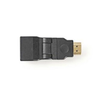 Nedis HDMI™-Adapter | HDMI™ Connector | HDMI™ Female | Verguld | Zwenken | ABS | Zwart | 1 Stuks | Envelop