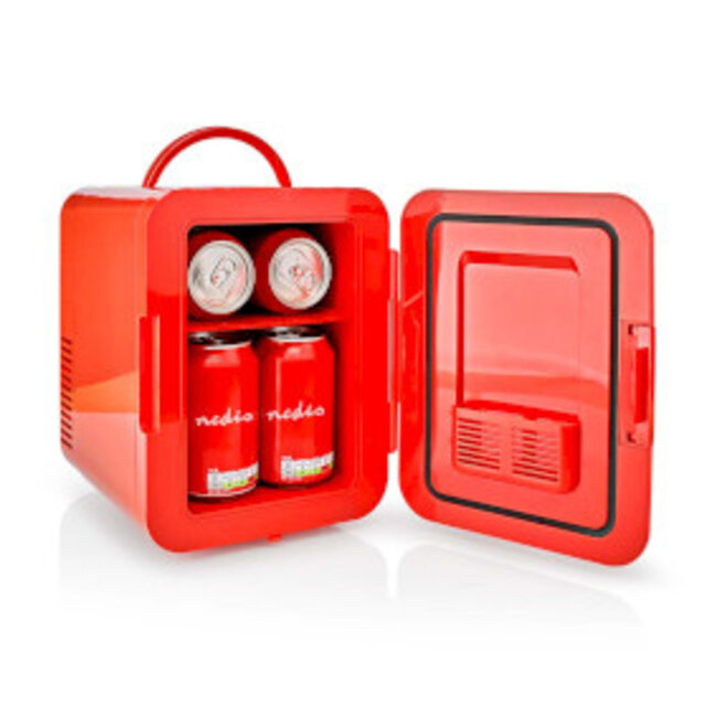 Draagbare Minikoelkast | 4 l | 12 V DC / 100 - 240 V AC | Rood