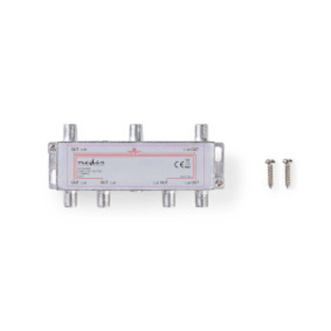CATV-Splitter | 5 - 1000 MHz | Tussenschakeldemping: 10.0 dB | Outputs: 6 | 75 Ohm | Zink