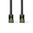 CAT7 Netwerkkabel | S/FTP | RJ45 Male | RJ45 Male | 10.0 m | Snagless | Rond | LSZH | Zwart | Envelop