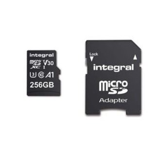 Integral 256 GB High Speed microSDHC/XC V30 UHS-I U3-geheugenkaart