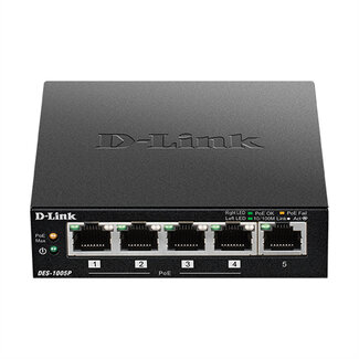 D-Link D-Link DES-1005P 5-Poorts PoE Fast Ethernet Desktop Switch