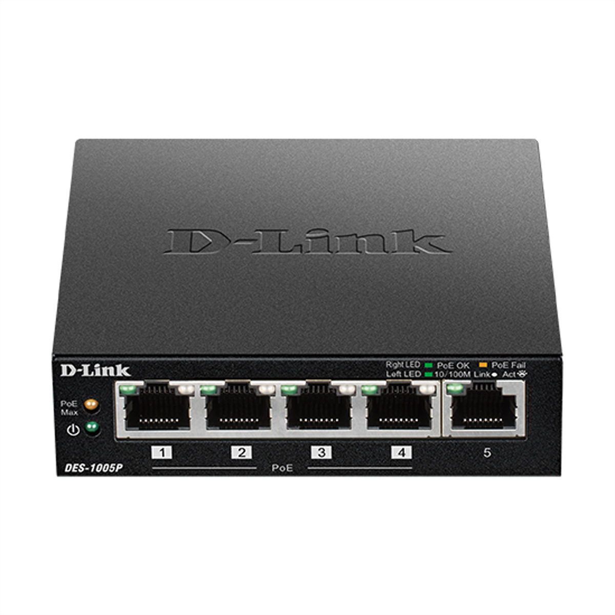 D-Link 5 poorts 10/100 Switch (1x PoE)