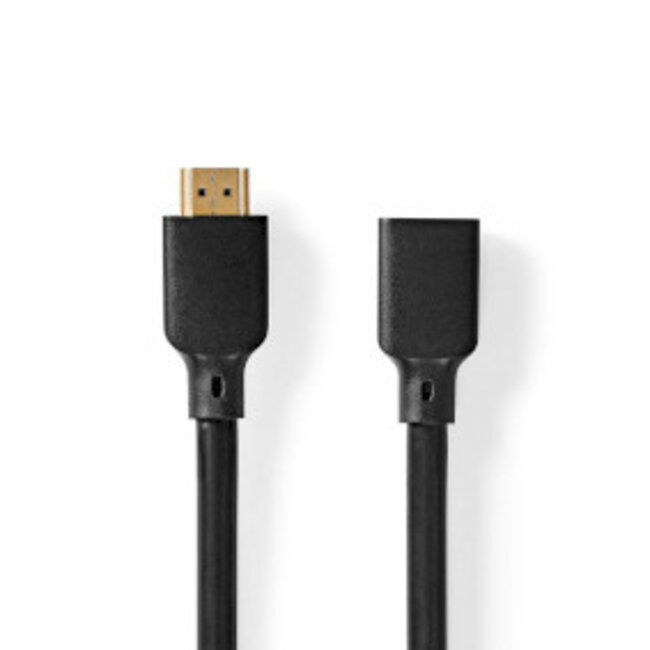 Ultra High Speed ​​HDMI™-Kabel | HDMI™ Connector | HDMI™ Female | 8K@60Hz | 48 Gbps | 2.00 m | Rond | 7.9 mm | Zwart | Envelop