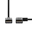 High Speed ​​HDMI™-Kabel met Ethernet | Rechts Gehoekte HDMI™ Connector | HDMI™ Connector | 4K@30Hz | 10.2 Gbps | 1.50 m | Rond | PVC | Zwart | Envelop