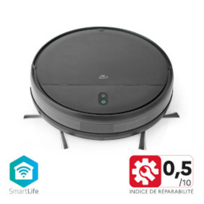 SmartLife Robotstofzuiger | Willekeurig | Wi-Fi | Capaciteit opvangreservoir: 0.2 l | Automatisch opladen | Maximale gebruiksduur: 110 min | Zwart | Android™ / IOS