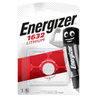 Energizer Lithium knoopcel batterij CR1632 | 3 V DC | 130 mAh | Voorgeladen | 1-Blister | Verschillende apparaten | Zilver