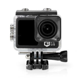 Nedis Action Cam | Dubbel scherm | 4K@30fps | 16 MPixel | Waterbestendig tot: 30.0 m | 90 min | Wi-Fi | App beschikbaar voor: Android™ / IOS | Mounts inbegrepen | Zwart