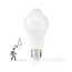 LED-Lamp E27 | A60 | 4.9 W | 470 lm | 3000 K | Wit | Retrostijl | Frosted | Bewegingsdetectie | 1 Stuks