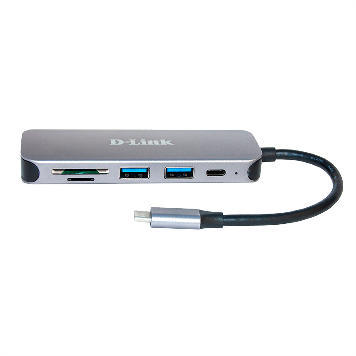 D-Link DUB-2325/E 5 poorten USB-C® (USB 3.2 Gen 2) multiport hub Antraciet