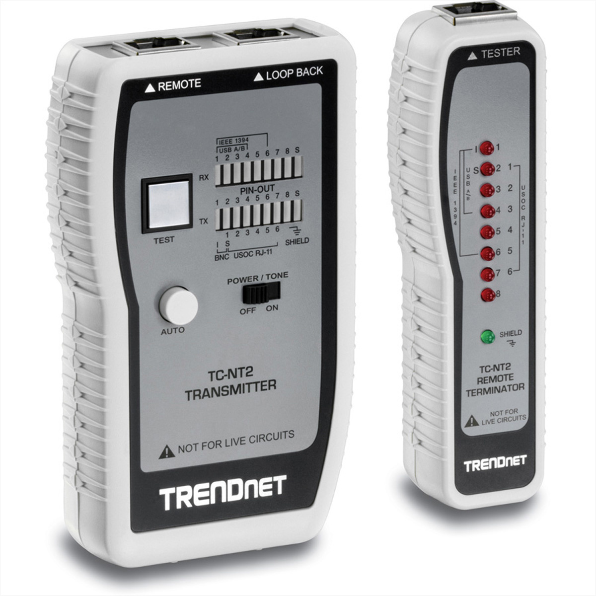 Trendnet TC-NT2. Maximale afstand: 300 m, Kleur van het product: Blauw, Wit. Stroomvoorziening: DC 9V. Gewicht: 108 g