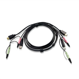 Aten ATEN 2L-7D02UH HDMI KVM aansluitkabel,  USB 2.0 , zwart, 1,8 m