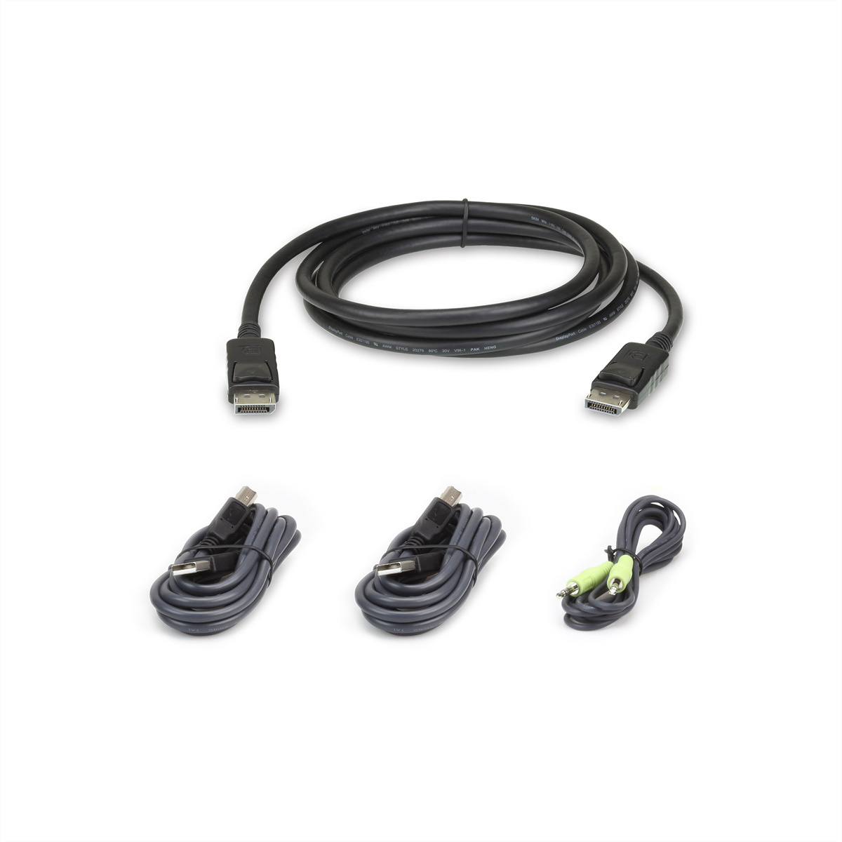 Aten 1.8M USB DisplayPort Veilige KVM Kabelpakket. Snoerlengte: 1,8 m, Aansluiting video: DisplayPort, Kleur van het product: Zwart. Gewicht: 290 g, Gewicht verpakking: 304 g. Nett
