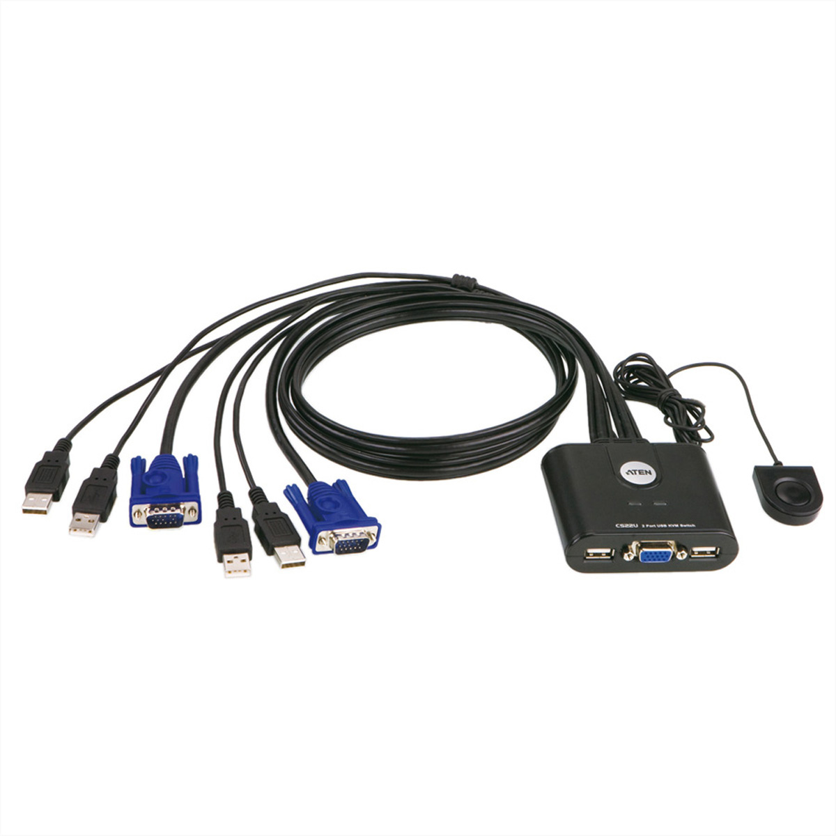 Aten CS22U 2-Poorts VGA+USB KVM Switch