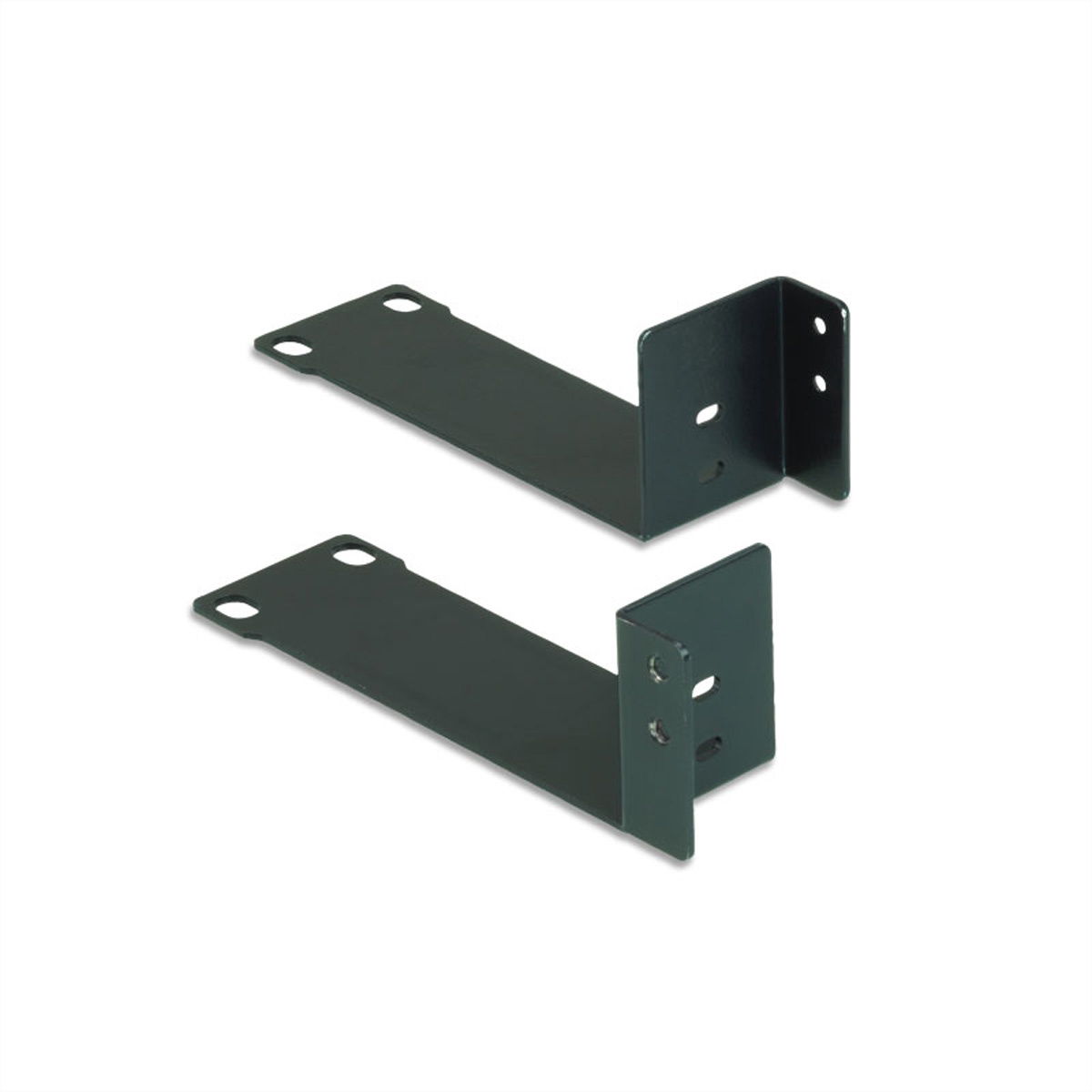 Aten Enkelvoudig Rek-Installatiepakket. Soort: Montagebeugel, Kleur van het product: Zwart, Rackcapaciteit: 1U. Gewicht: 260 g. Aantal per verpakking: 2 stuk(s), Breedte verpakking