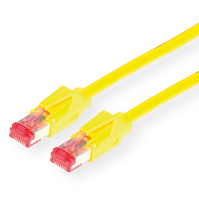 DÄTWYLER S/FTP Patchkabel Cat.6 (Class E), CU 7702 flex LS0H, Hirose TM21, geel, 1 m