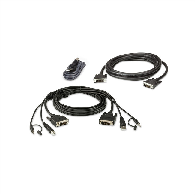 ATEN 2L-7D02UDX3 USB DVI-D Dual Link Dual Display Secure KVM Kabel Set