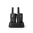 Walkie talkie Set | 2 Handsets | Tot 10 km | Frequentiekanalen: 8 | PTT / VOX | tot 6 uur | Oplaadstation inbegrepen | Koptelefoonoutput | Zwart