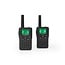 Walkie talkie Set | 2 Handsets | Tot 10 km | Frequentiekanalen: 8 | PTT / VOX | tot 6 uur | Oplaadstation inbegrepen | Koptelefoonoutput | Zwart