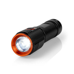 Nedis LED-Zaklamp - Accu gevoed - 3.7 V DC - 20 W - Ingebouwde Lithium-Ion - Incl. batterij(en) - Oplaadbaar - Nominale lichtstroom: 2000 lm - Lichtbereik: 180 m - Stralingshoek: 1