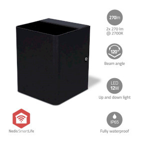 Smartlife Buitenlamp - 2 x 270 lm - Zigbee 3.0 - 12 + 4 W - RGB / Warm Wit - 2700 K - Aluminium - Android / IOS