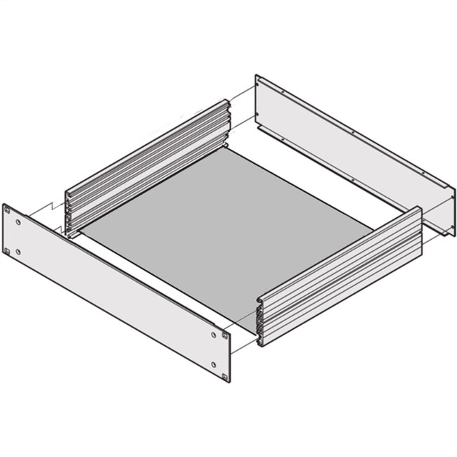 SCHROFF MultipacPRO Montageplaat, Diepte 330 mm