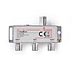 CATV-Splitter | 5 - 1000 MHz | Tussenschakeldemping: 6.8 dB | Outputs: 3 | 75 Ohm | Zink Legering