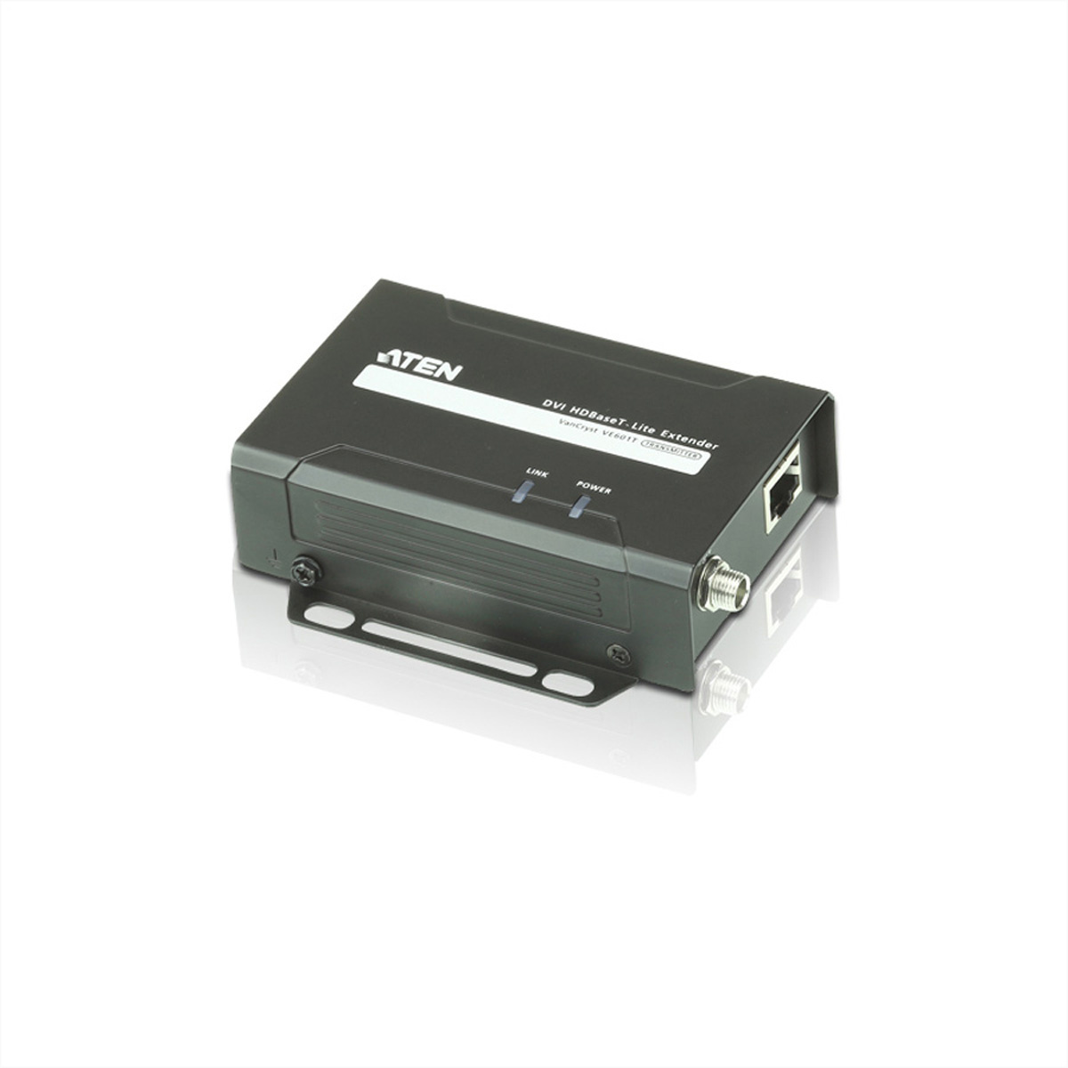 Aten VE601T. Soort: AV-zender, Maximum resolutie: 1920 x 1200 Pixels, Ondersteundende kabel types: Cat5e,Cat6,Cat6a. Video-ingang: DVI-D Female. Operating voltage: 5 V, Stroomverbr