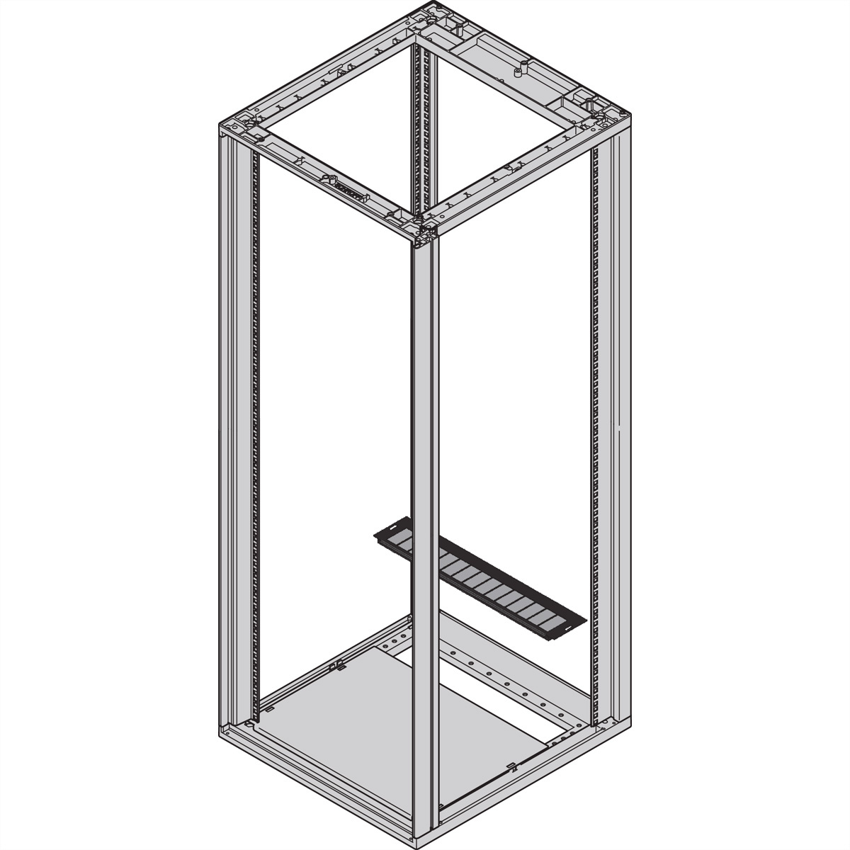 Schroff 27230255 19 inch Bodemplaat voor patchkast