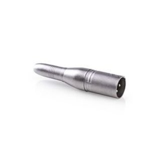 Nedis XLR-Adapter | XLR 3-Pins Male | 6,35 mm Female | Vernikkeld | Recht | Metaal | Zilver | 10 Stuks | Doos